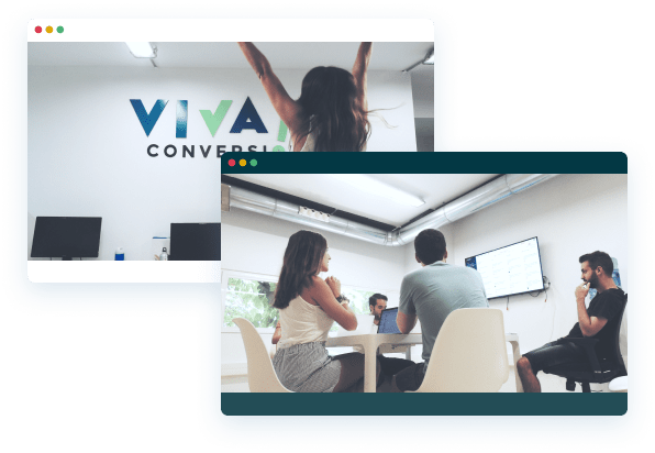 El equipo de VIVA! Conversion disfrutando de su trabajo