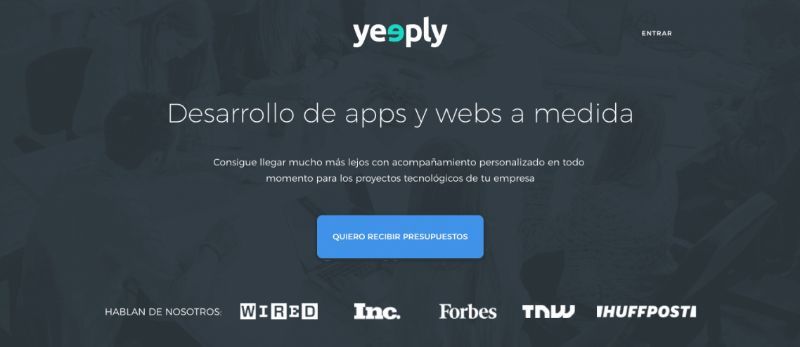 Página Web de Yeeply