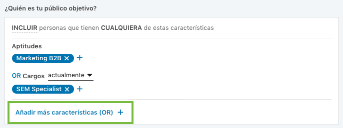 Segmentación con la función "OR"