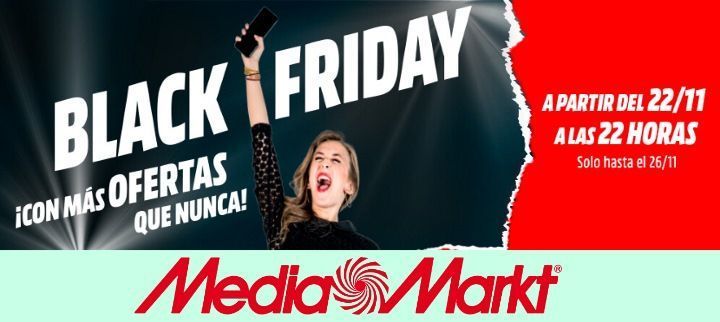 Banner de Media Markt anunciando Black Friday