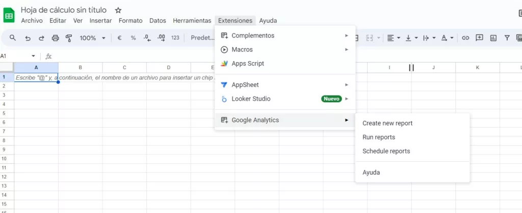 Google Sheets Addon Universal Analytics